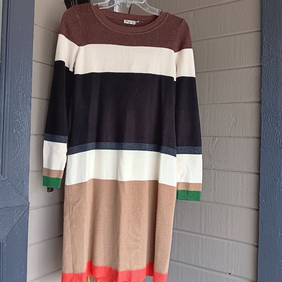 Eliza J Striped Sweater Dress Size M - Picture 1 of 5
